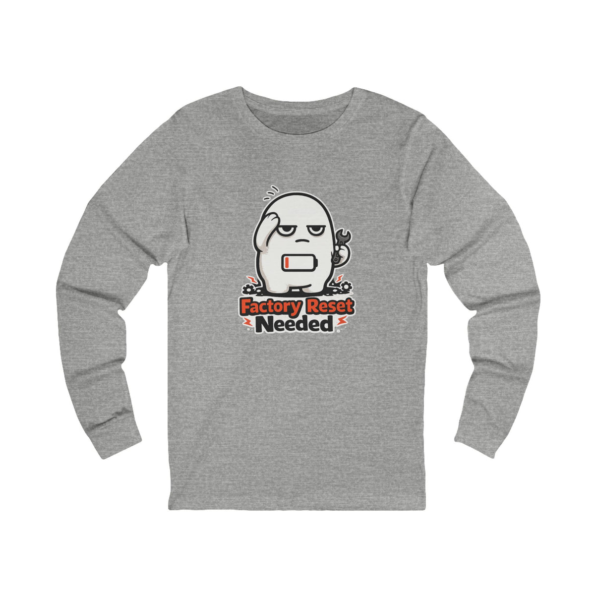 Checked Out Long Sleeve Funny Work Shirt — Burnout Tee